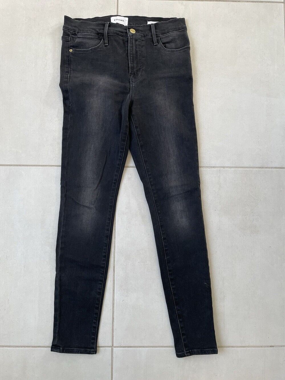 Frame Jeans Denim Le High Waist Skinny Distressed